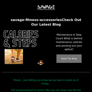 Savage Fitness AccessoriesHave you seen the new Savage Blog? 📣