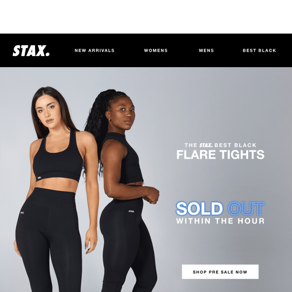 👀 OMG! STAX. BB Flare Tights Sold Out In Under An HOUR! - Stax AU