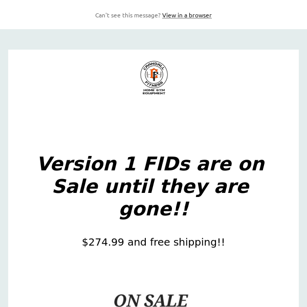 Version 1 FIDs are on Sale