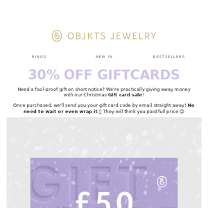 Get a £50 giftcard for just £35 😍
