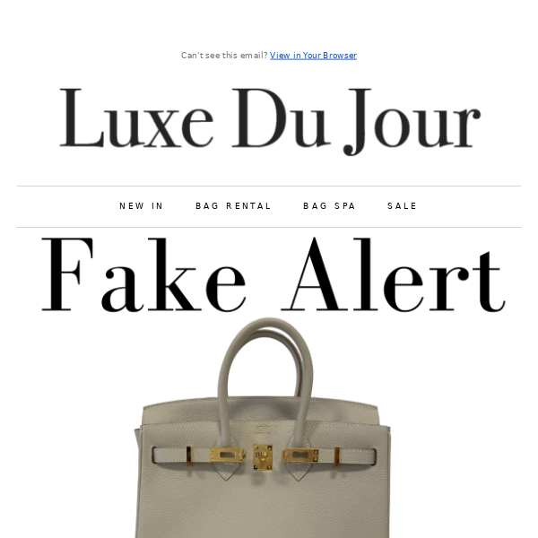 Fake Hermes Birkin Alert - Luxe Du Jour CA