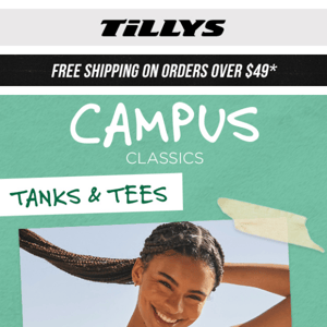 Campus Classics | Tanks & Tees + JanSport Backpacks 🤩