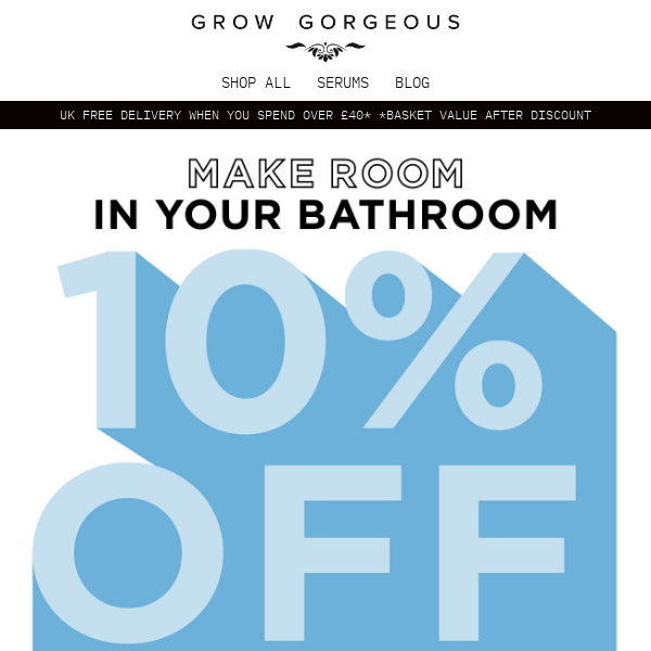Extra 10% off the outlet page