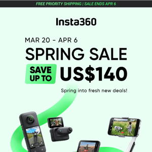 Save up to US$140 in our Spring Sale NOW!