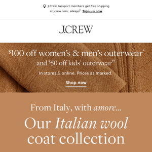 Classic coats in premium Italian wools