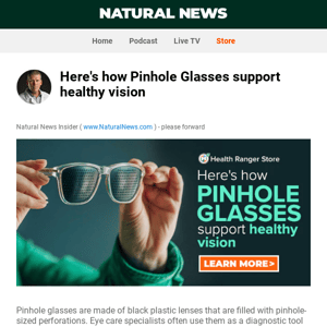 Here's how Pinhole Glasses support healthy vision