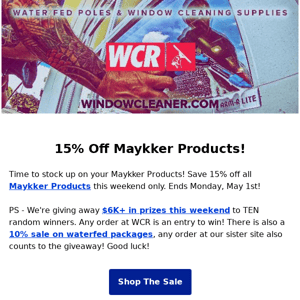 15% Off Maykker Products
