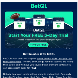 🆓🆓🆓 FREE 3-Day Trial 🏈