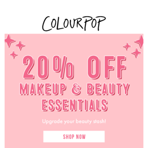 20% OFF makeup & skincare! 🥳