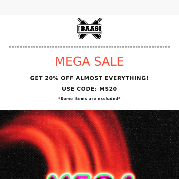 MEGA SALE - The sale goes on!