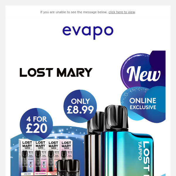 New Lost Mary Tappo rechargeable kits & pods 👀