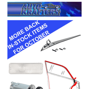 More Back-in-stock Parts Available!