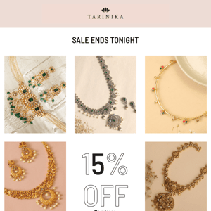 Last chance: Necklaces at 15% off