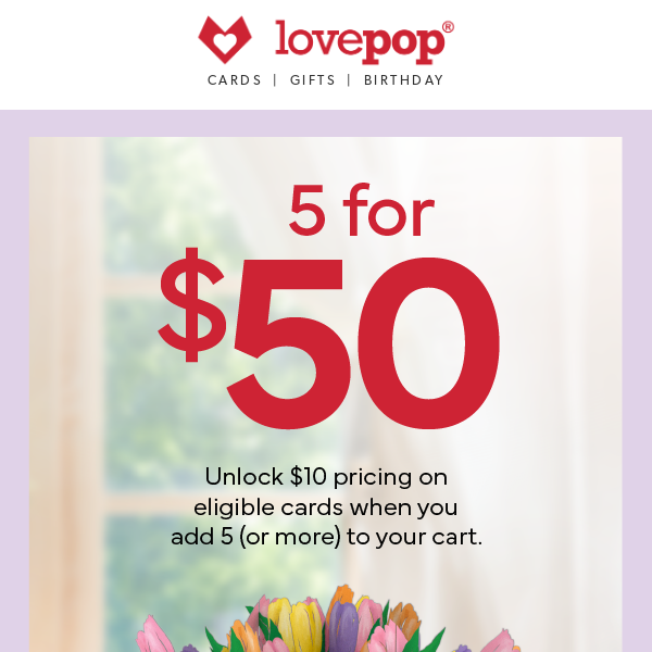 Your Favorite Cards: 5 for $50 🎉