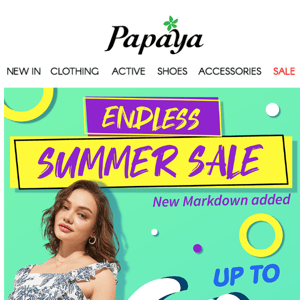 ENDLESS SUMMER SALE: New Markdown added.