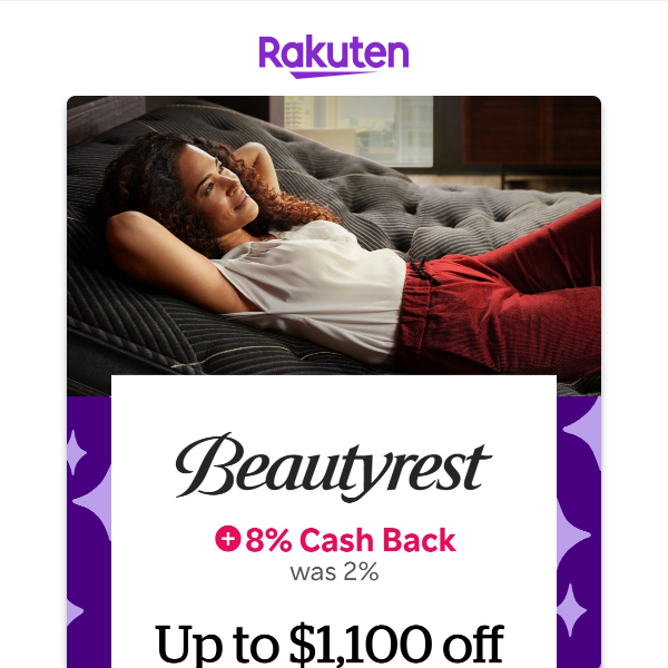 Beautyrest: 8% Cash Back + Up to $1,100 off select mattresses & adjustable base sets