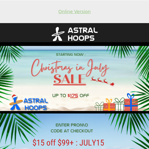 It's Christmas in July!!! 🎅🏖️  Up to $175 Off Store Wide This Week Only!!!