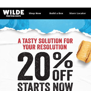 🎉 Kickstart your year with 20% off of WILDE chips!