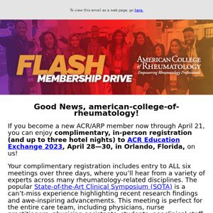 ACR Flash Membership Drive