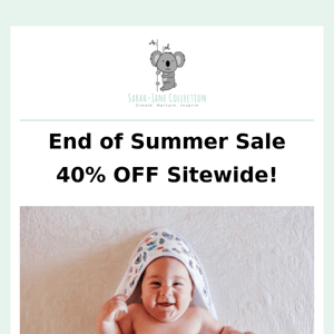 ☀️🏖  END OF SUMMER SALE - 40% OFF SITEWIDE!  🏖☀️
