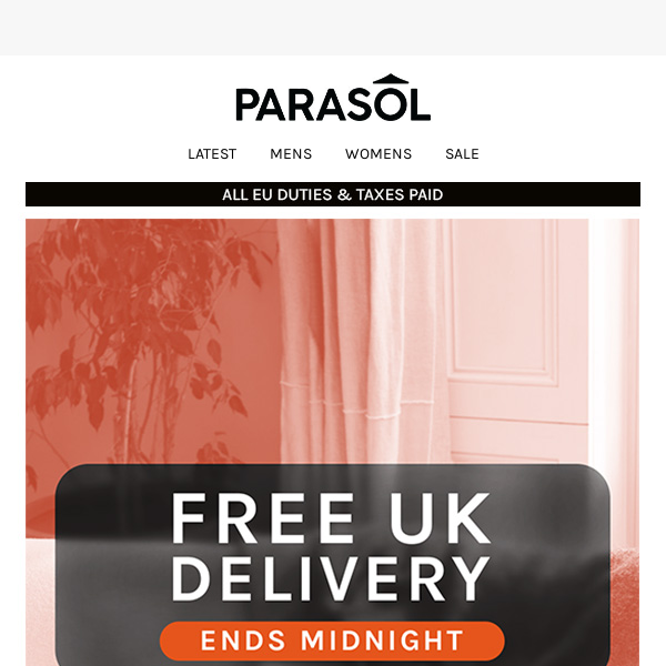 Ends Midnight | Free UK Delivery