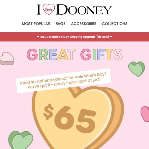 Last Chance! Don't Miss Valentine's Day Gifts From Just $65.