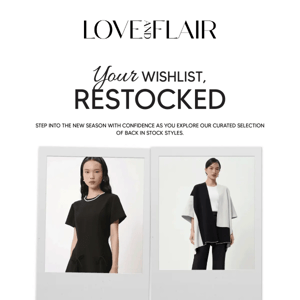 Your Wishlist, Restocked.