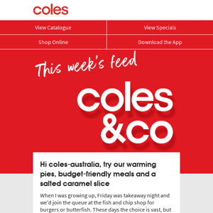 Hi Coles Australia, make your favourite takeaway meals at home