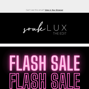 FLASH SALE Alert ⚡ 25% OFF souk LUX 💎