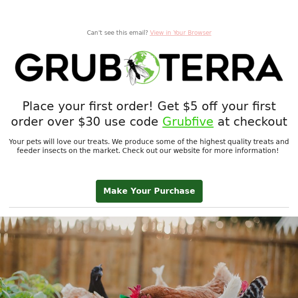 Get $5 off your first order over $30!