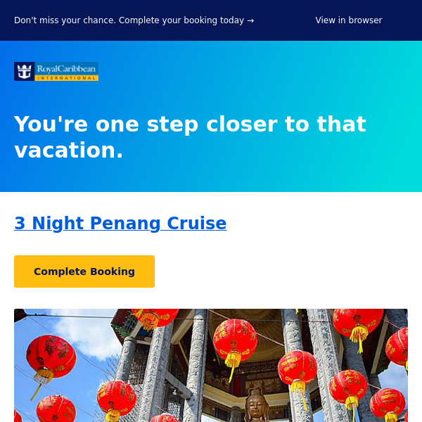 Final Call for Your Dream 3 Night Penang Cruise 🚢