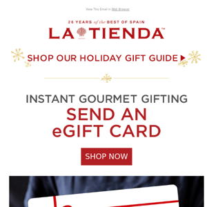 La Tienda eGift Cards, The Perfect Last Minute Gift from Spain!
