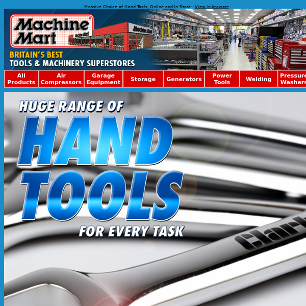 Huge Range of Hand Tools In-Store and Online