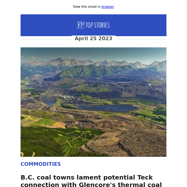 B.C. coal towns lament potential Teck connection with Glencore's thermal coal