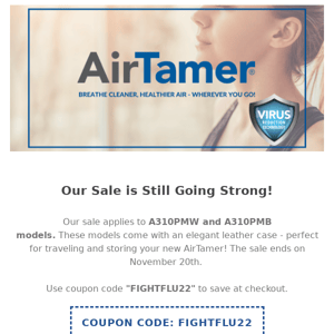 Save on AirTamer using this special code!