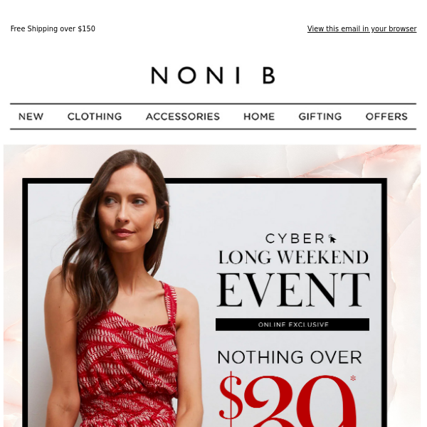 NOTHING OVER $40*  |  Save 30-80% OFF