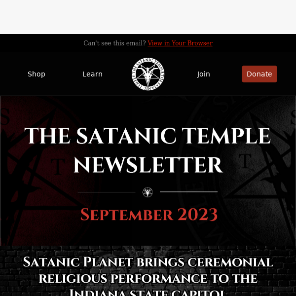 The Satanic Temple Newsletter September 2023