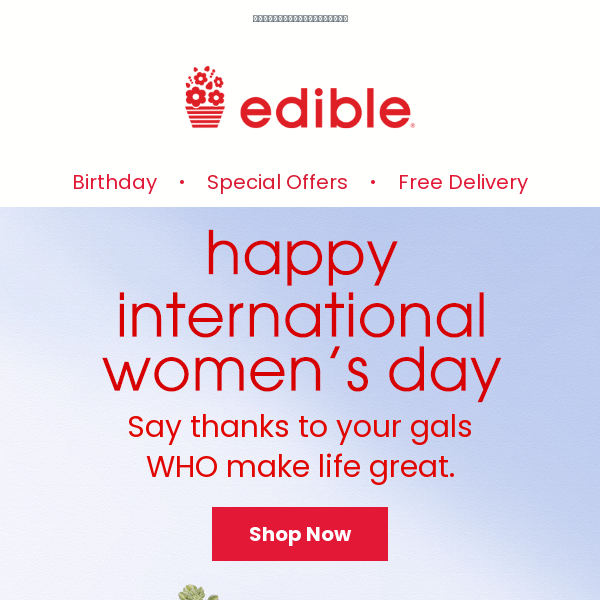 FREE Delivery for International Womens Day