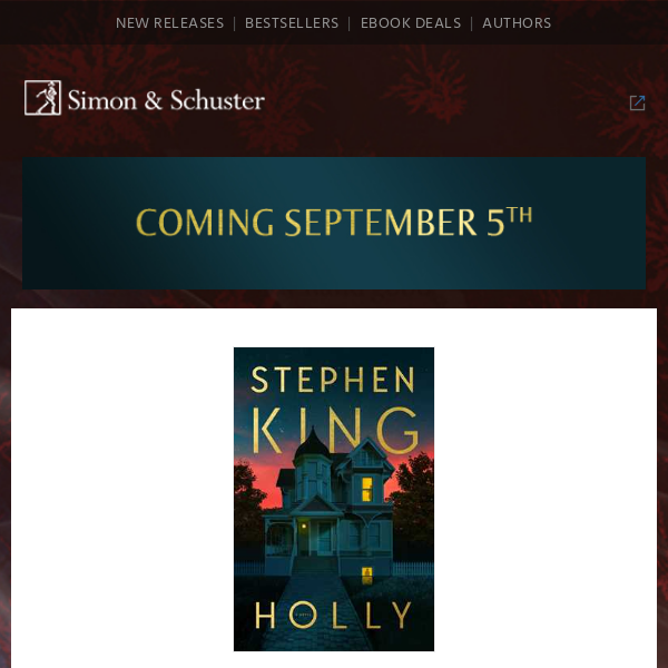 Mark your calendars for Stephen King's thrilling new novel