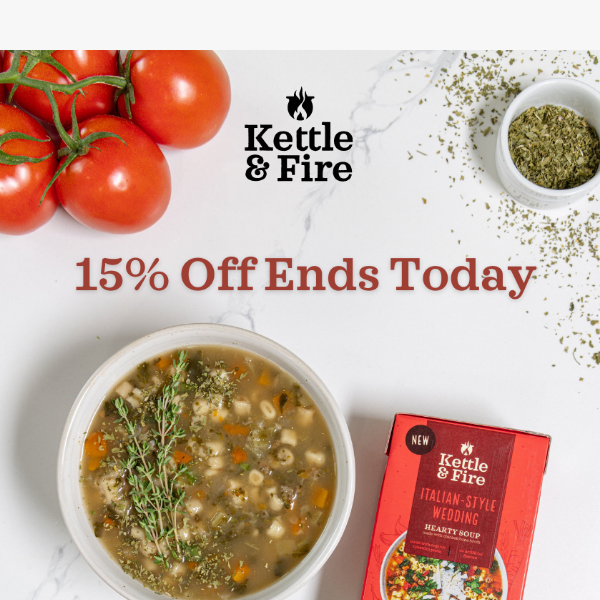⌛ Last Chance: 15% off NEW Hearty Soups