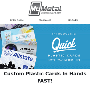 All New QUICK Plastic Business Cards! 🤩