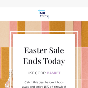 There’s still time! 15% OFF every tile