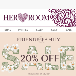 🍀 It's Your Lucky Day>> 20% Off Friends & Family Sale