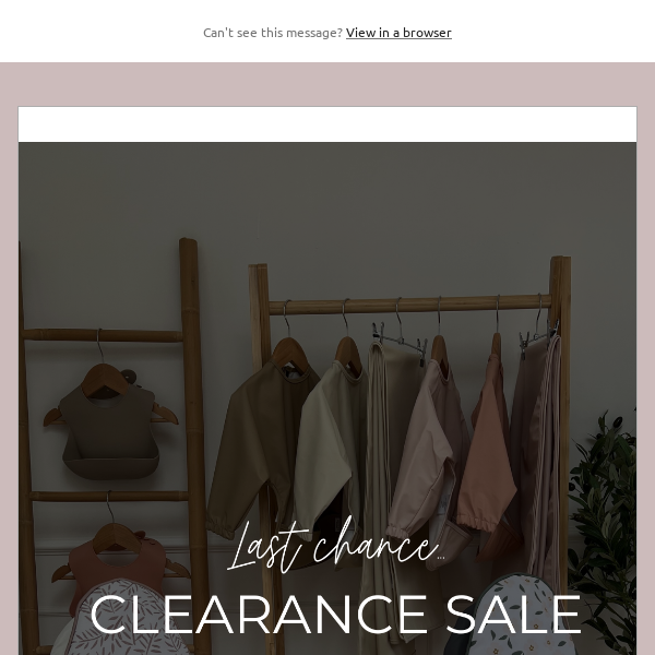 Extra 10% off the clearance sale! 💗