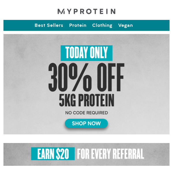 Today Only, 30% Off 5kg Protein 💪