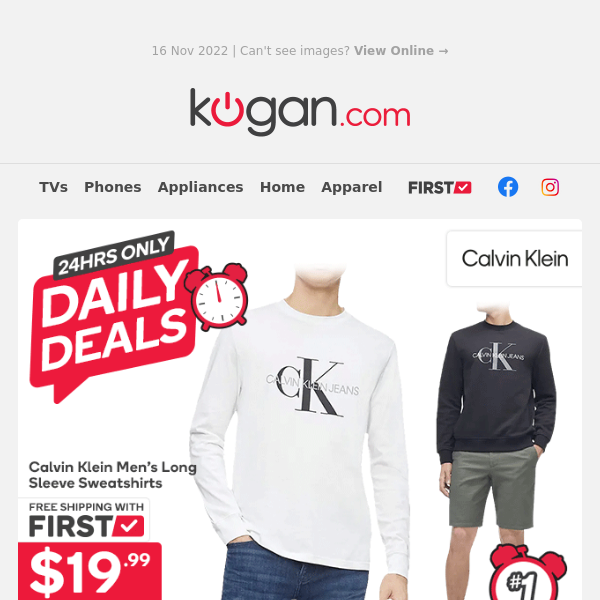 Daily Deals: Calvin Klein Sweatshirt, Wireless Speakers, Ice Cream Maker & More