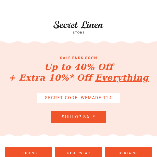 Ending soon: Extra 10% off the up-to-40%-off winter sale