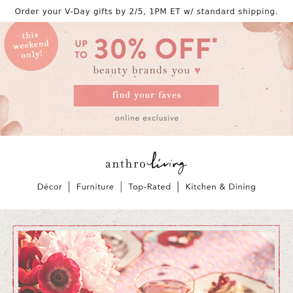 V-Day + Vaisselle for Anthro = 💞