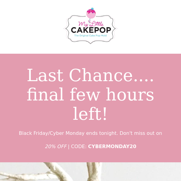 Last chance... Black Friday/Cyber Monday ends tonight!