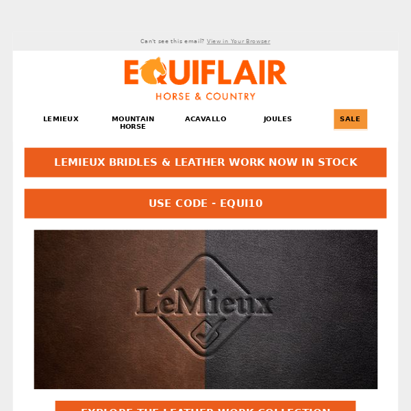 Equiflair Saddlery, We are loving Lemieux Leatherwork!!